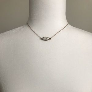 Faux white marble necklace